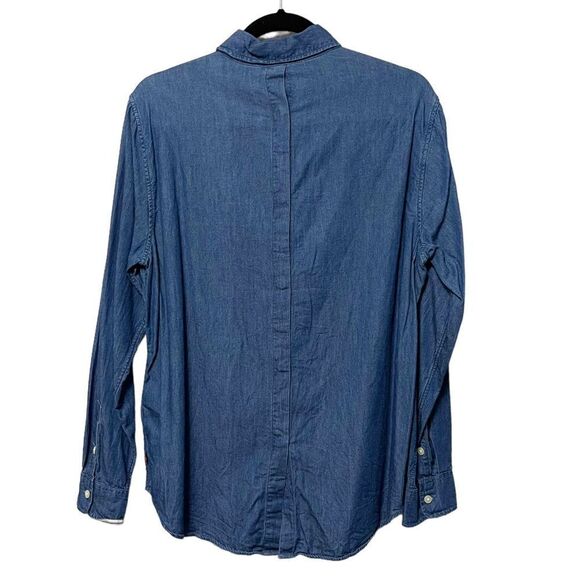 LEVI’S Women’s Boyfriend Chambray Button Back Button Up Shirt L - Picture 6 of 10